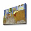Van Gogh "Hálószoba Arles-ban" dekoratív vászonfestmény, 70 x 100 cm, 100% velúr vászon, 100% fa keret (3 cm vastag) | Elegáns művészet lakberendezéshez