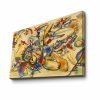 Kandinsky lenyűgöző dekoratív vászonfestménye, 70 x 100 cm | 100% velúr vászon, 3 cm vastag fakeret | Tökéletes a modern lakberendezéshez
