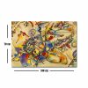 Kandinsky lenyűgöző dekoratív vászonfestménye, 70 x 100 cm | 100% velúr vászon, 3 cm vastag fakeret | Tökéletes a modern lakberendezéshez