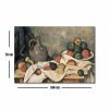 Paul Cézanne dekoratív vászonfestmény, „Rideau, Cruchon et Compotier” | 70 x 100 cm | 100% velúr vászon, 100% fa keret (3 cm) | Elegáns művészet lakberendezéshez