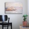 Claude Monet Antibes dekoratív vászonfestmény, 45 x 70 cm | 100% vászon (2,8 mm) és fenyőfa keret | Elegáns művészet otthoni és irodai dekorációhoz