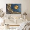 Elegáns dekoratív vászon falióra, 70 x 100 cm, 100% velúr vászon, erős 2,8 cm-es fakeret | Tökéletes otthoni dekorációhoz és időtlen stílushoz