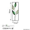 Kézzel készített dekoratív fém falkiegészítő, 32 x 90 cm | 100% fém (1,5 mm) | Egyedi, kézzel festett design, tökéletes a lakberendezés és a művészet szerelmeseinek