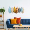 Kézzel készített dekoratív fém falkiegészítő, 52 x 114 cm | 100% fém (1,5 mm) | Egyedi, kézzel festett design, tökéletes a lakberendezés és a művészet szerelmeseinek