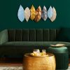 Kézzel készített dekoratív fém falkiegészítő, 52 x 114 cm | 100% fém (1,5 mm) | Egyedi, kézzel festett design, tökéletes a lakberendezés és a művészet szerelmeseinek