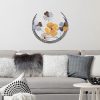 Kézzel készített dekoratív fém falkiegészítő, 70 x 62 x 4 cm | 100% fém, egyedi, kézzel festett design | Tökéletes otthoni dekorációhoz, eleganciát és stílust ad