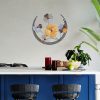 Kézzel készített dekoratív fém falkiegészítő, 70 x 62 x 4 cm | 100% fém, egyedi, kézzel festett design | Tökéletes otthoni dekorációhoz, eleganciát és stílust ad
