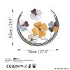 Kézzel készített dekoratív fém falkiegészítő, 70 x 62 x 4 cm | 100% fém, egyedi, kézzel festett design | Tökéletes otthoni dekorációhoz, eleganciát és stílust ad