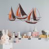 Kézzel készített dekoratív fém falkiegészítő, 125 x 74 x 4 cm | 100% fém, egyedi, kézzel festett design | Tökéletes a lakberendezés és a művészet szerelmeseinek