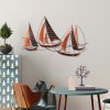 Kézzel készített dekoratív fém falkiegészítő, 125 x 74 x 4 cm | 100% fém, egyedi, kézzel festett design | Tökéletes a lakberendezés és a művészet szerelmeseinek