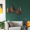Kézzel készített dekoratív fém falkiegészítő, 125 x 74 x 4 cm | 100% fém, egyedi, kézzel festett design | Tökéletes a lakberendezés és a művészet szerelmeseinek