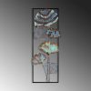 Kézzel készített dekoratív fém falkiegészítő, 32 x 90 x 4 cm | 100% fém, egyedi, kézzel festett design | Tökéletes otthoni dekorációhoz, eleganciát és stílust ad