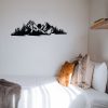 Stílusos fekete dekoratív fém fali kiegészítő, 68 x 19 cm | 100% fém, 1,2 mm vastagság | Tökéletes modern lakberendezéshez és egyedi falfestményekhez
