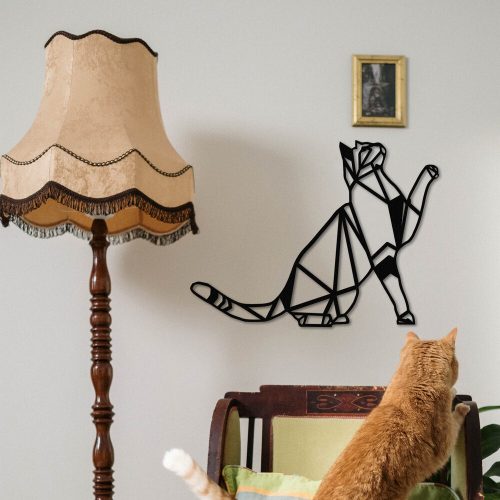 Stílusos fekete dekoratív fém falkiegészítő, 51 x 36 cm | 100% fém, 1,2 mm vastagság | Tökéletes modern lakberendezéshez és egyedi falfestményekhez