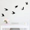 Elegáns fekete fém madárfaldísz (6 db) | 100% fém, 1,2 mm vastag | Egyedi dekoratív kiegészítő otthoni és irodai használatra, stílusos és modern design