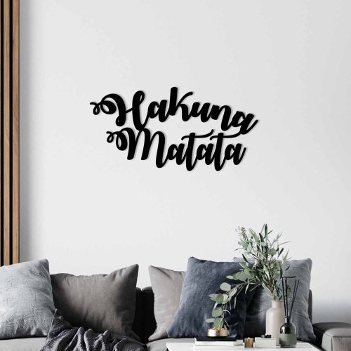 Stílusos fekete dekoratív fém falkiegészítő, 70 x 35 cm | 100% fém, 1,2 mm vastagság | Tökéletes modern lakberendezéshez és irodai helyiségekhez