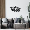 Stílusos fekete dekoratív fém falkiegészítő, 70 x 35 cm | 100% fém, 1,2 mm vastagság | Tökéletes modern lakberendezéshez és irodai helyiségekhez