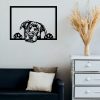 Stílusos fekete dekoratív fém fali kiegészítő, 70 x 54 cm | 100% fém, 1,2 mm vastagság | Tökéletes modern lakberendezéshez és egyedi falfestményekhez