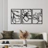 Stílusos fekete dekoratív fém falkiegészítő, 120 x 56,5 cm | 100% fém, 1,2 mm vastagság | Tökéletes modern lakberendezéshez és irodai helyiségekhez
