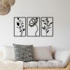 Stílusos fekete dekoratív fém fali kiegészítő, 70 x 39 cm | 100% fém, 1,2 mm vastagság | Tökéletes modern lakberendezéshez és irodai helyiségekhez