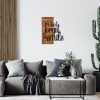 Elegáns dekoratív fa falkiegészítő, 47 x 58 cm | 100% fém váz (1,2 mm) és tömör fa (3 cm) | Stílusos fekete-dió dizájn otthoni dekorációhoz