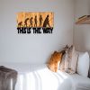Elegáns dekoratív fa falkiegészítő, fekete-dió, 58 x 37 cm | 100% fém váz (1,2 mm) és tömör fa (3 cm) | Modern dekorációhoz tökéletes