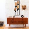 Kézzel festett dekoratív fém falkiegészítő, 32 x 5 x 90 cm | 100% fém, 0,8 mm vastagság | Egyedi műalkotás lakberendezéshez, élénk színek és textúrák