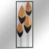 Kézzel festett dekoratív fém falkiegészítő, 32 x 5 x 90 cm | 100% fém, 0,8 mm vastagság | Egyedi műalkotás lakberendezéshez, élénk színek és textúrák