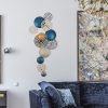 Kézzel festett dekoratív fém falkiegészítő, 90 x 8 x 42 cm | 100% fém, 0,8 mm vastagság | Egyedi színváltozatok a stílusos lakberendezéshez