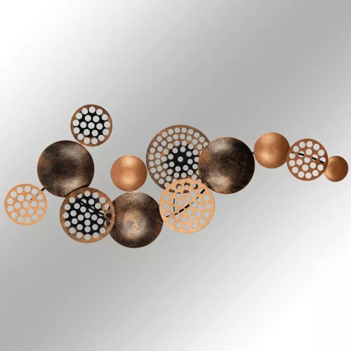 Pictat manual accesoriu decorativ de perete din metal, 90 x 8 x 42 cm | 100% metal, 0,8 mm grosime | unic variații de culoare a pentru amenajare interioară elegantă