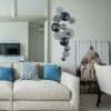 Kézzel festett dekoratív fém falkiegészítő, 90 x 8 x 42 cm | 100% fém, 0,8 mm vastagság | Egyedi színváltozatok a stílusos lakberendezéshez