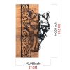 Elegáns dekoratív fa falkiegészítő, fekete-dió, 37 x 57,5 ​​cm | 100% fém váz (1,2 mm) és tömör fa (3 cm) | Modern dekorációhoz tökéletes