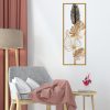 Kézzel festett dekoratív fém falkiegészítő, 32 x 5 x 90 cm | 100% fém, 0,8 mm vastag | Egyedi dizájn, tökéletes otthoni dekorációhoz és kiemelő falakhoz