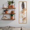 Kézzel festett dekoratív fém falkiegészítő, 32 x 5 x 90 cm | 100% fém, 0,8 mm vastag | Egyedi dizájn, tökéletes otthoni dekorációhoz és kiemelő falakhoz