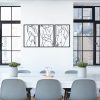 Stílusos fekete dekoratív fém falkiegészítő, 103 x 50 cm | 100% fém, 1,2 mm vastagság | Tökéletes modern lakberendezéshez és irodai helyiségekhez