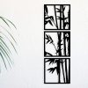 Stílusos fekete dekoratív fém falkiegészítő, 36 x 110 cm | 100% fém, 1,2 mm vastagság | Tökéletes modern lakberendezéshez és egyedi falfestményekhez
