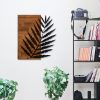 Elegáns dekoratív fa falkiegészítő, 50 x 58 cm | 100% fém váz (1,2 mm) és tömör fa (3 cm) | Stílusos fekete-dió dizájn otthoni dekorációhoz