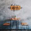 Elegáns dekoratív fa falkiegészítő, 90 x 47 cm | 100% fém (1,2 mm) és fa keret (3 cm) | Stílusos fekete-dió dizájn modern terekhez