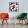 Kézzel festett dekoratív fém faltartozék, 55 x 55 cm, 100% fém (0,8 mm) | Egyedi színváltozatok a stílusos lakberendezéshez | Elegáns és tartós
