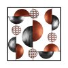 Kézzel festett dekoratív fém faltartozék, 55 x 55 cm, 100% fém (0,8 mm) | Egyedi színváltozatok a stílusos lakberendezéshez | Elegáns és tartós