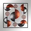Kézzel festett dekoratív fém faltartozék, 55 x 55 cm, 100% fém (0,8 mm) | Egyedi színváltozatok a stílusos lakberendezéshez | Elegáns és tartós