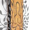 Elegáns dekoratív fa falkiegészítő, fekete-dió, 58 x 57,5 ​​cm | 100% fém váz (1,2 mm) és tömör fa (3 cm) | Modern dekorációhoz tökéletes