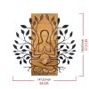 Elegáns dekoratív fa falkiegészítő, fekete-dió, 58 x 57,5 ​​cm | 100% fém váz (1,2 mm) és tömör fa (3 cm) | Modern dekorációhoz tökéletes
