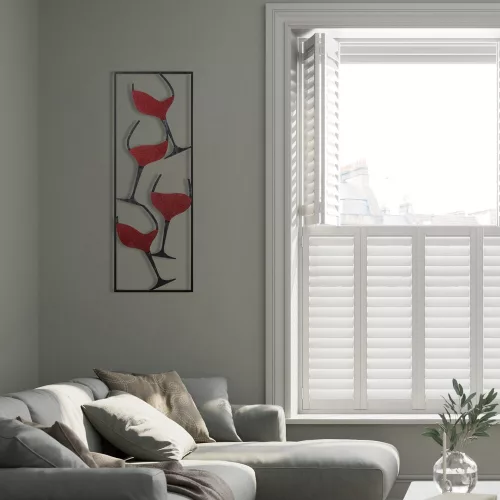 Pictat manual metal accesoriu decorativ, 32 x 5 x 90 cm | 100% metal, 0,8 mm grosime | unic variații de culoare a pentru amenajare interioară elegantă