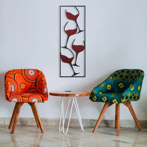 Pictat manual metal accesoriu decorativ, 32 x 5 x 90 cm | 100% metal, 0,8 mm grosime | unic variații de culoare a pentru amenajare interioară elegantă
