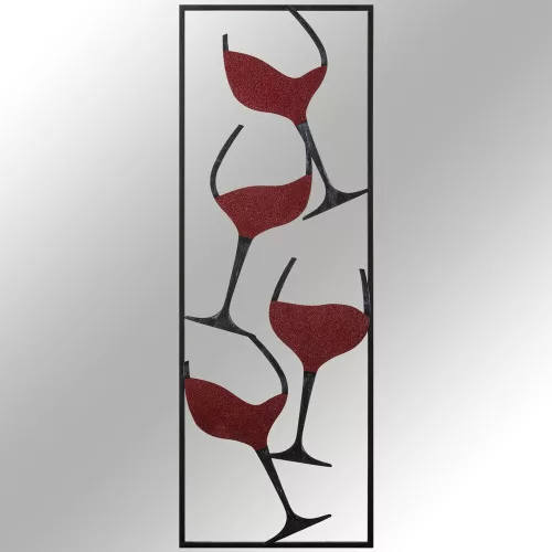 Pictat manual metal accesoriu decorativ, 32 x 5 x 90 cm | 100% metal, 0,8 mm grosime | unic variații de culoare a pentru amenajare interioară elegantă