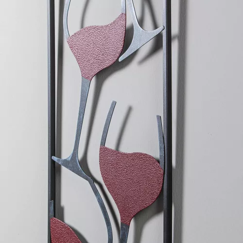 Pictat manual metal accesoriu decorativ, 32 x 5 x 90 cm | 100% metal, 0,8 mm grosime | unic variații de culoare a pentru amenajare interioară elegantă