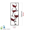 Pictat manual metal accesoriu decorativ, 32 x 5 x 90 cm | 100% metal, 0,8 mm grosime | unic variații de culoare a pentru amenajare interioară elegantă