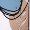 Stílusos dekoratív fém falkiegészítő, 129 x 54 cm | Tartós 1,20 mm fém és 3 mm fa | Tökéletes modern lakberendezéshez és irodai helyiségekhez