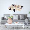 Kézzel készített dekoratív fém falkiegészítő, 120 x 7 x 61 cm | 100% fém, 0,8 mm vastagság | Egyedi, kézzel festett design, tökéletes otthoni dekorációhoz.
